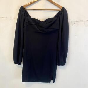 ABERCROMBIE black long sleeve square neck mini dress sz M